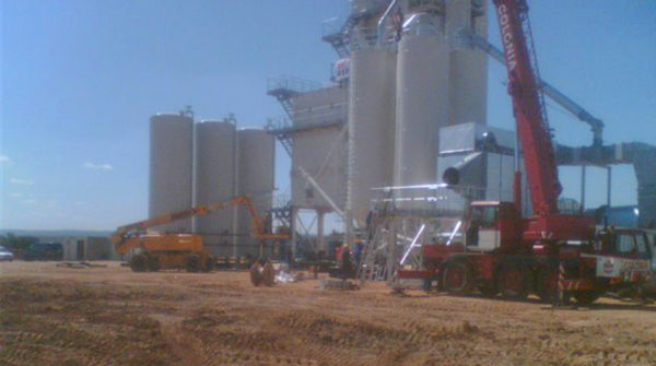 bouw asfaltcentrale in duitsland